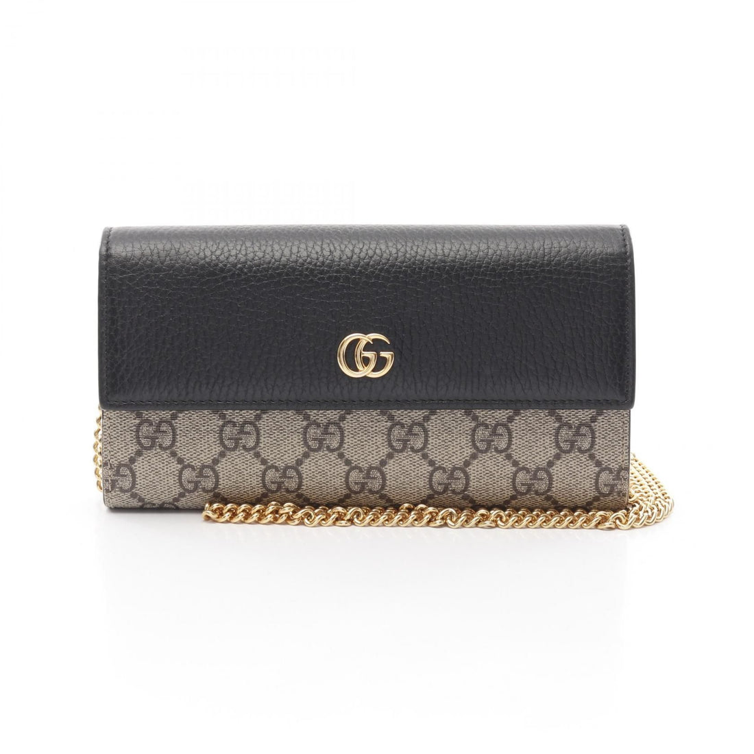Gucci Gg Marmont Shoulder Bag Beige Black Pvc Coated Canvas 54658517wag 1283