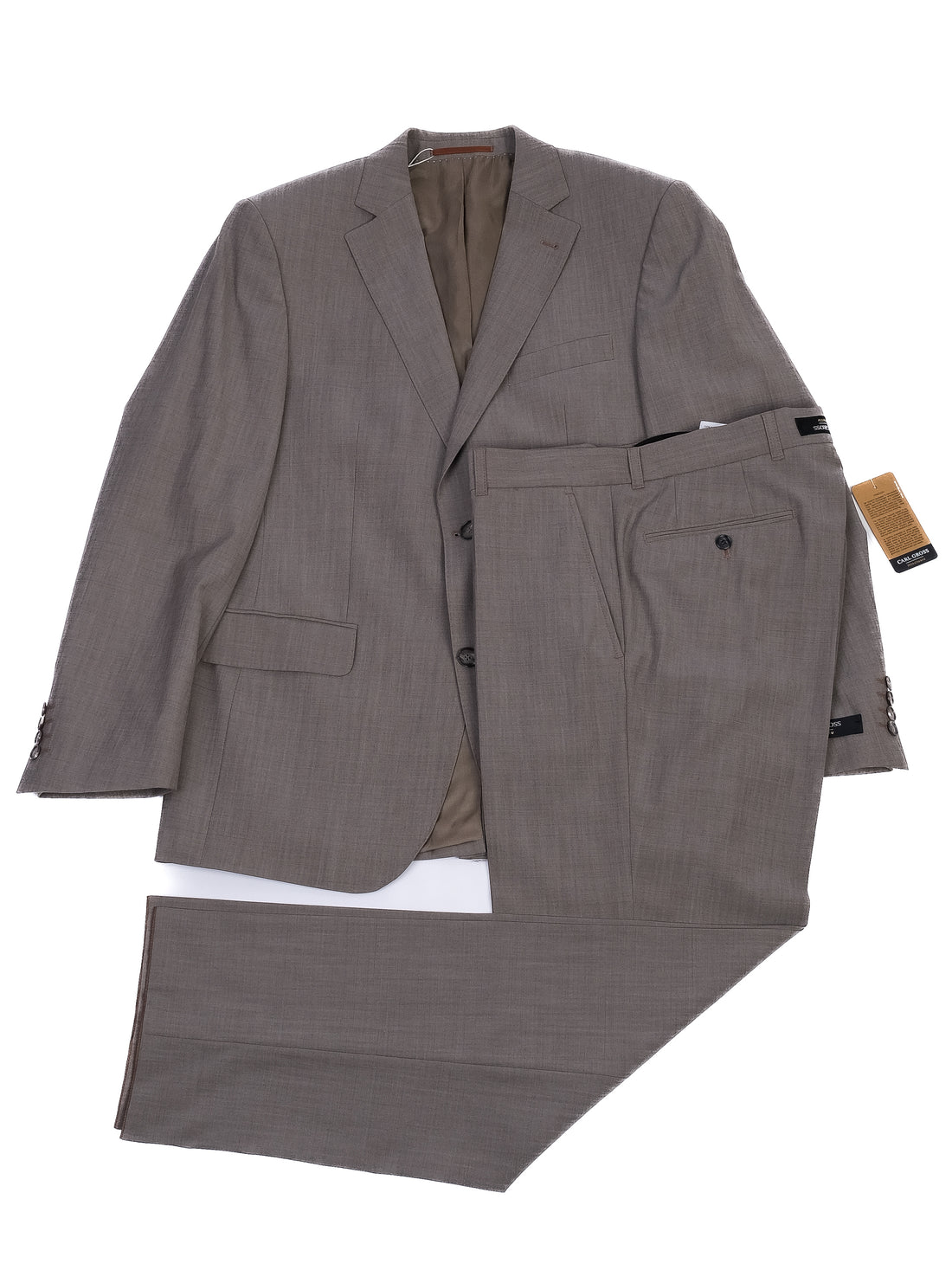 NEW Carl Gross Light Gray Wool MenÕs Suit Size XL