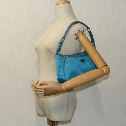 Prada Accessory Pouch Nylon Light Blue Auth