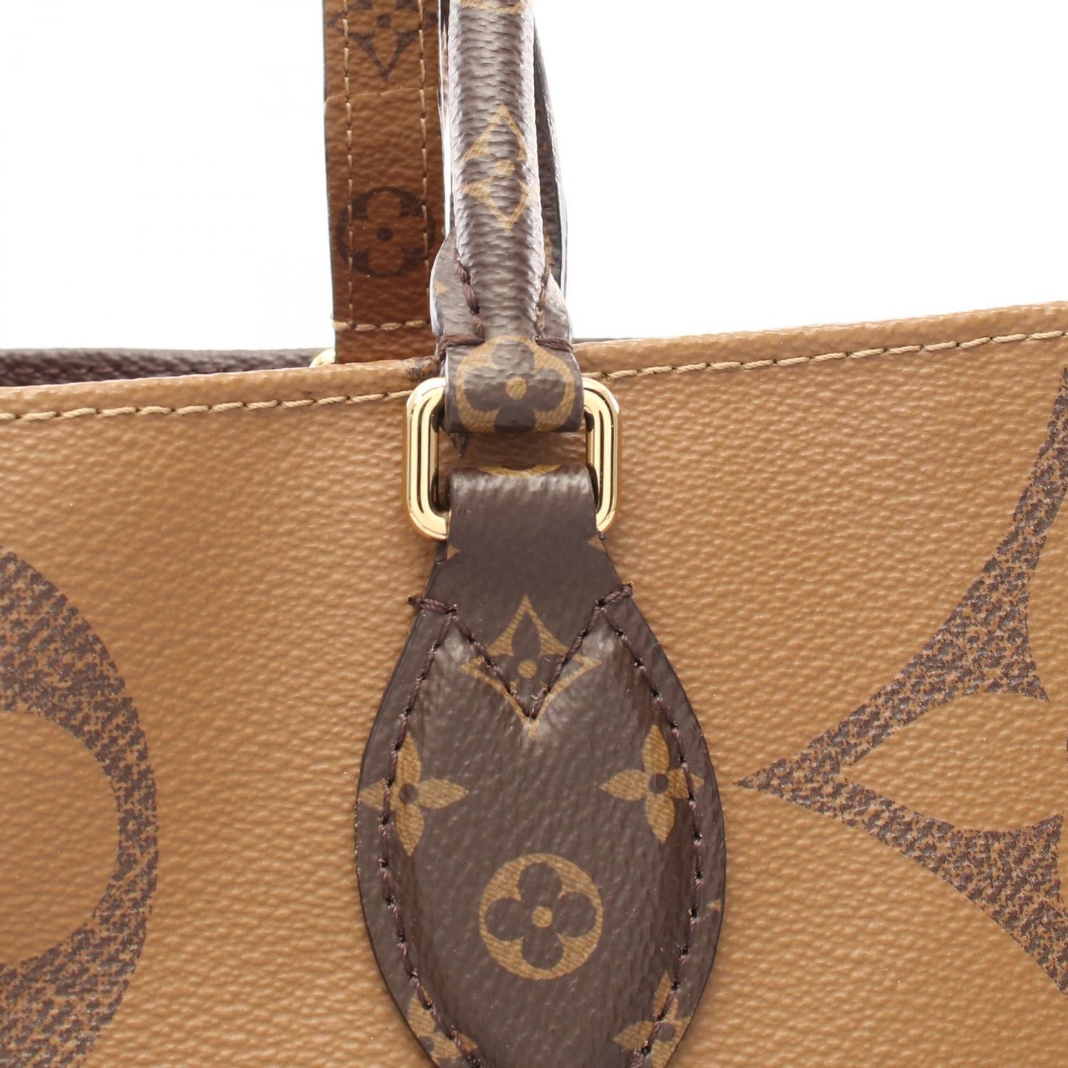 Louis Vuitton On-the-go Gm Tote Bag M 44576 Monogram Giant Reverse Beige