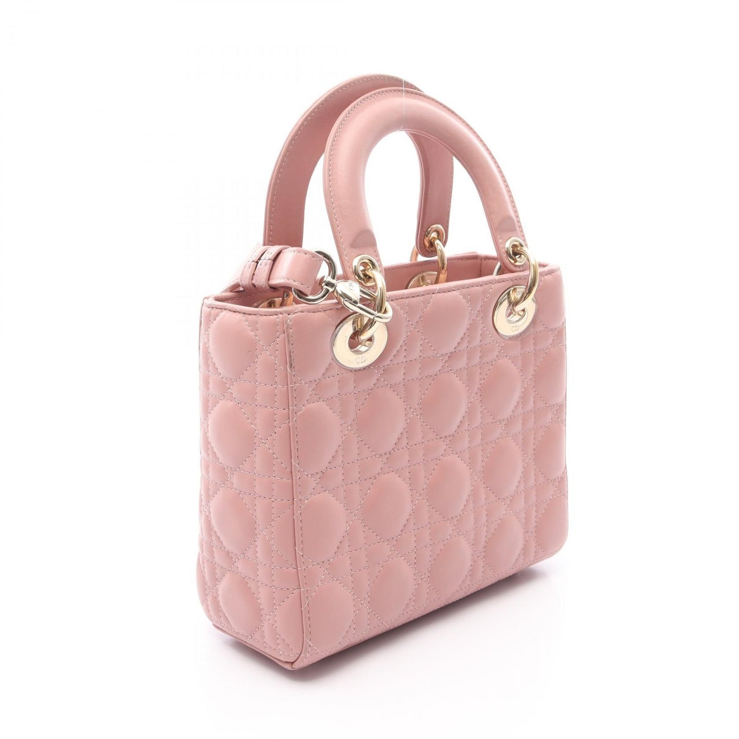 Dior Lady Dior My Abcdior Small Cannage Handbag Pink Lambskin (sheep Leather) M 0538onge