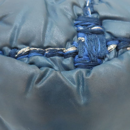 Chanel Matelasse Coco Mark Shoulder Bag Nylon Blue (discoloration)