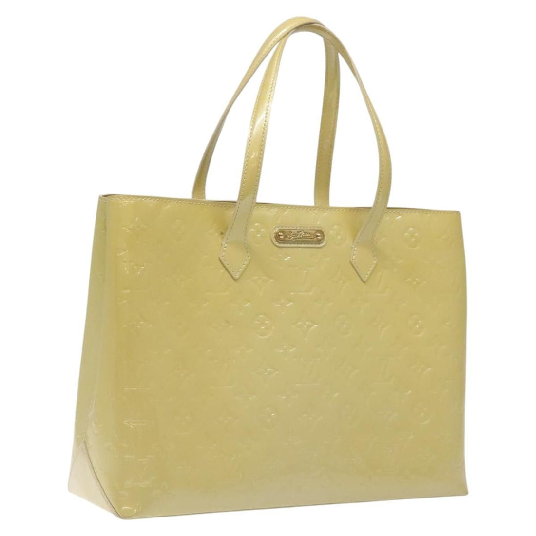 Louis Vuitton Vernis Wilshire Mm Hand Bag Broncorail M 91441 Auth