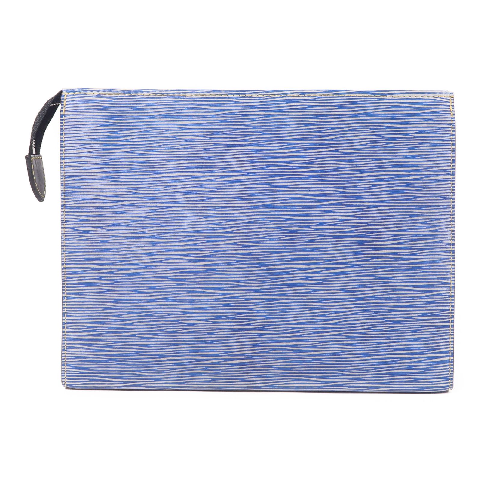 Louis Vuitton Epi Poche Toilette Blue Business Bag Clutch Bag M 54654