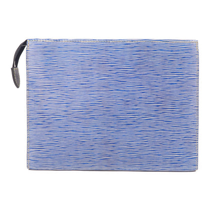 Louis Vuitton Epi Poche Toilette Blue Business Bag Clutch Bag M 54654