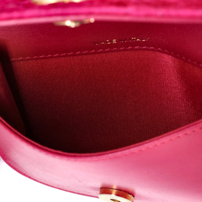 Chanel Flap Coin Purse With Chain Camellia Velvet