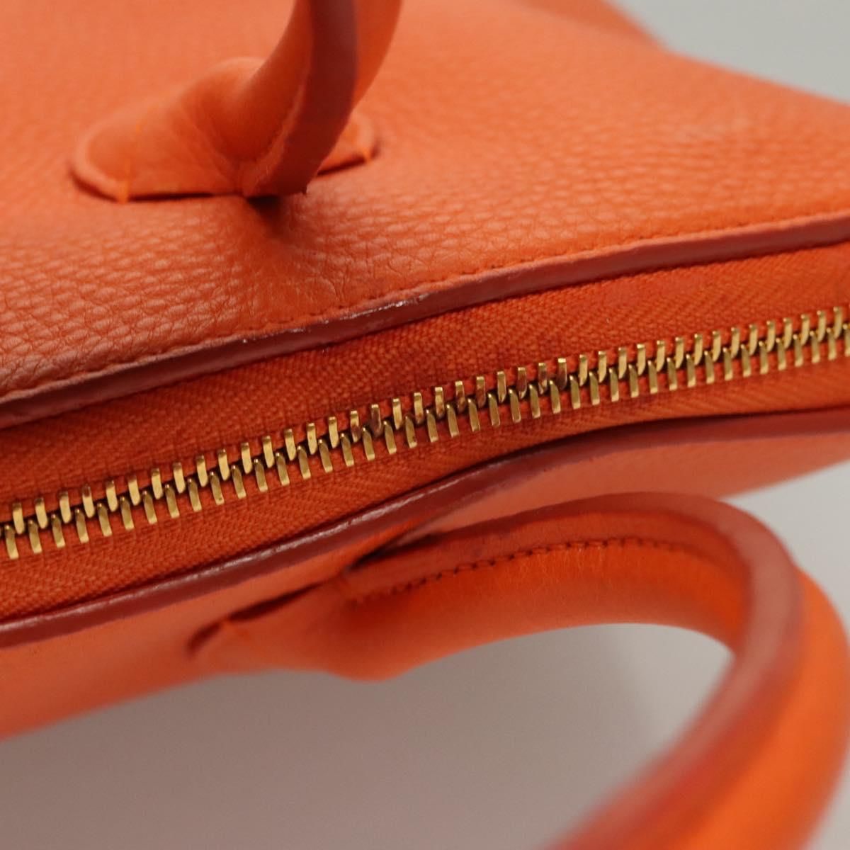 Louis Vuitton Suhari Lockit Pm Hand Bag Taurillon Leather Orange Lv Auth
