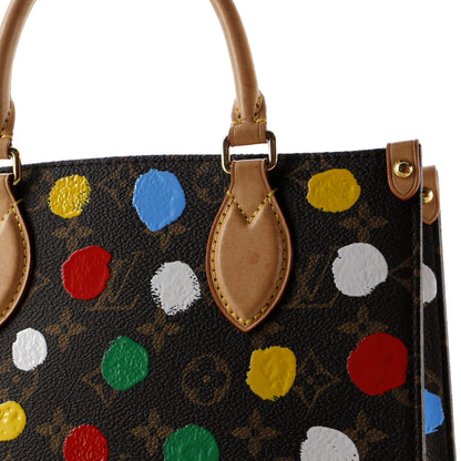 Louis Vuitton Onthego Tote Yayoi Kusama Painted Dots Monogram Canvas Pm