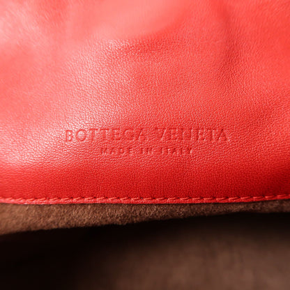 Bottega Veneta Sheepskin Leather Shoulder Bag Red Lambskin (sheep Leather)