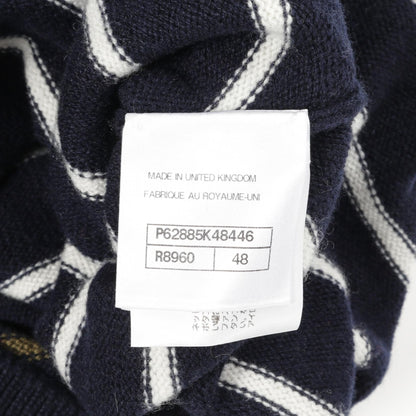Chanel Navy Multicolor Coco Mark Knit Cashmere P 62885k 48446