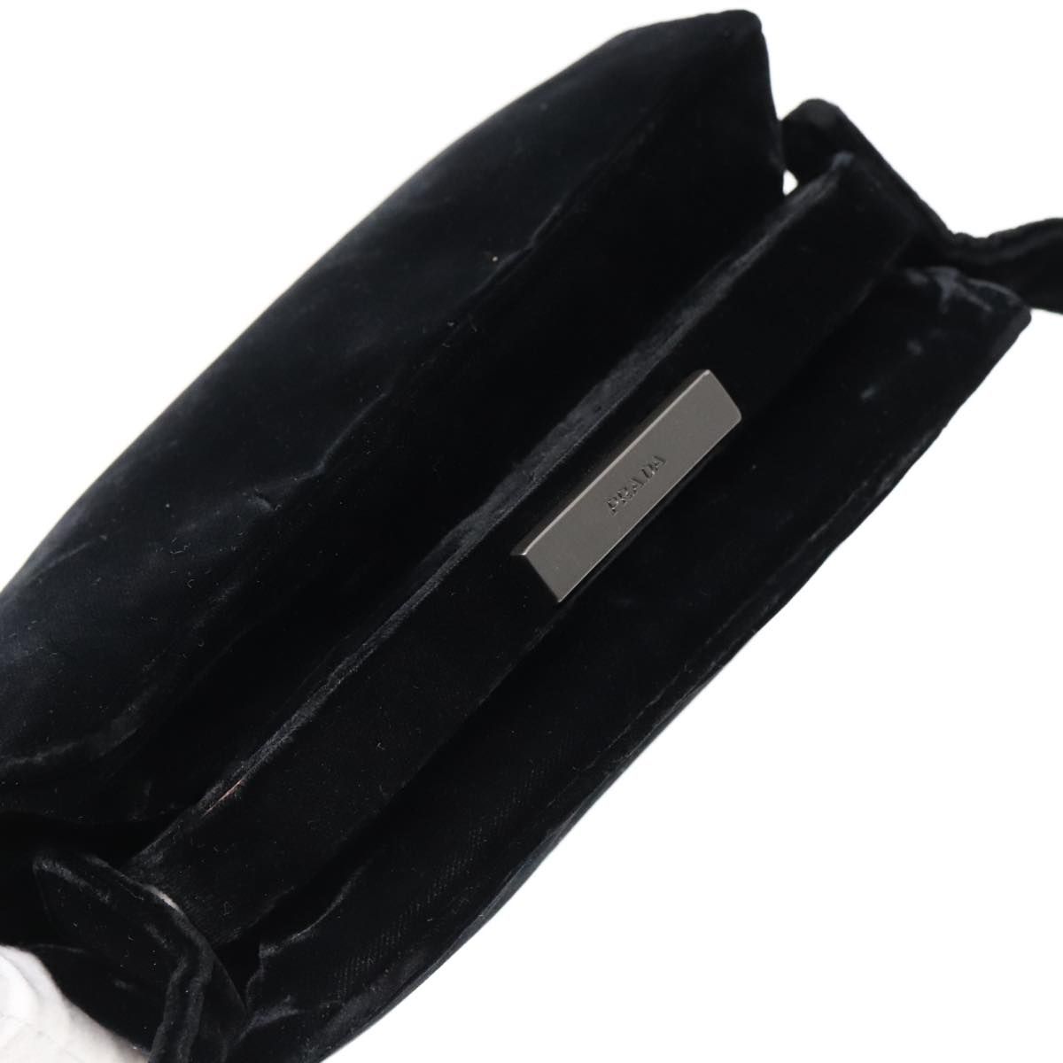 Prada Shoulder Bag Velor Black Auth
