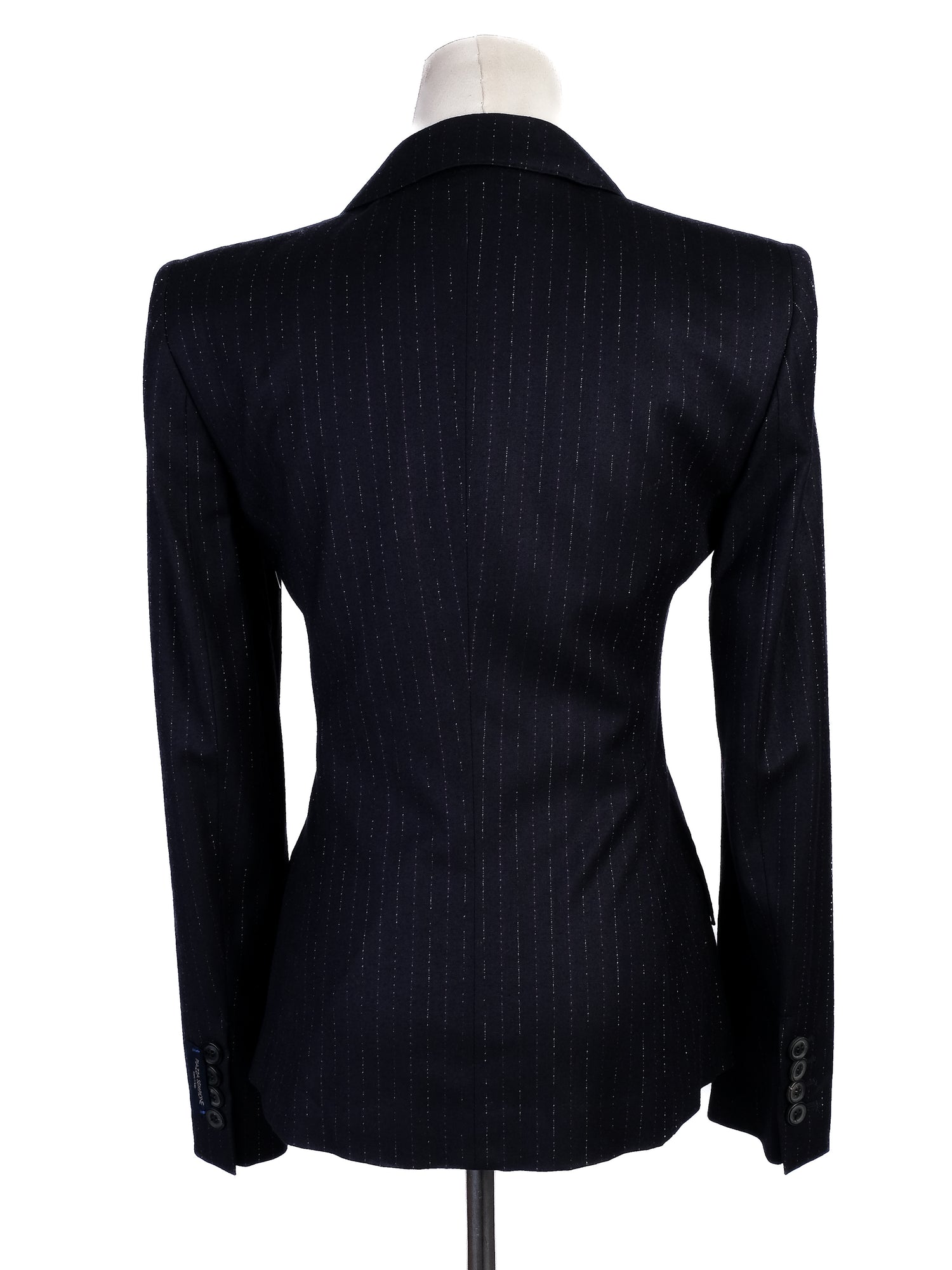 NEW Black Wool of Lana WomenÕs Blazer Size S - Pinstripe Design