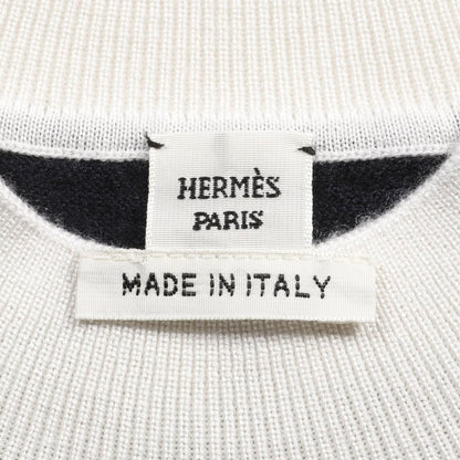 Hermes Chne Dunkel Knit White Black White Silk Cashmere Silk H 5e 2697df