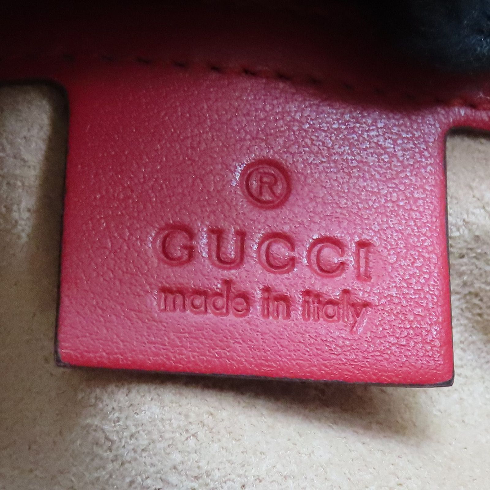 Gucci Small Gg Marmont Shoulder Bag Red Matelasse Chevron Leather 443497