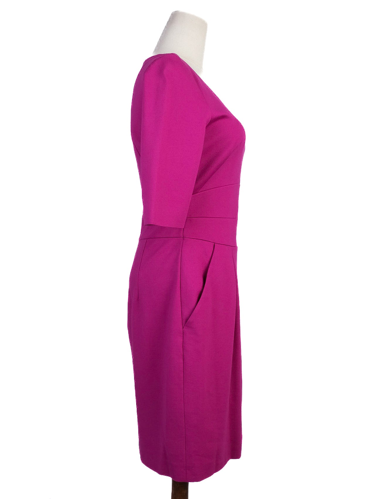 Excellent Hugo Boss Purple Viscose Dress Size S with Elbow-Length Sleeves