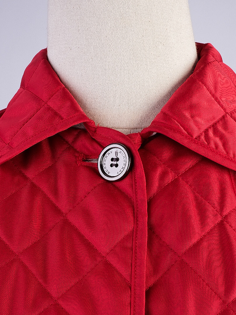 Excellent Burberry Red Quilted Jacket Size 14 for Kids