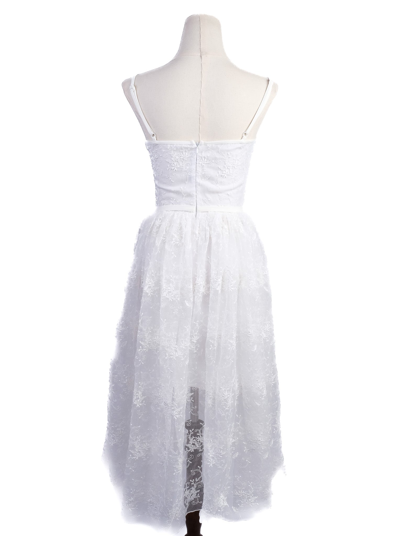 Excellent Isabel Garcia White Sheer Lace Dress Size XS