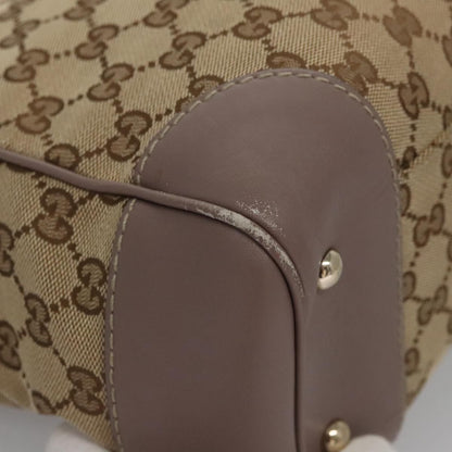 Gucci Gg Canvas Tote Bag Beige Gold 257061 Auth
