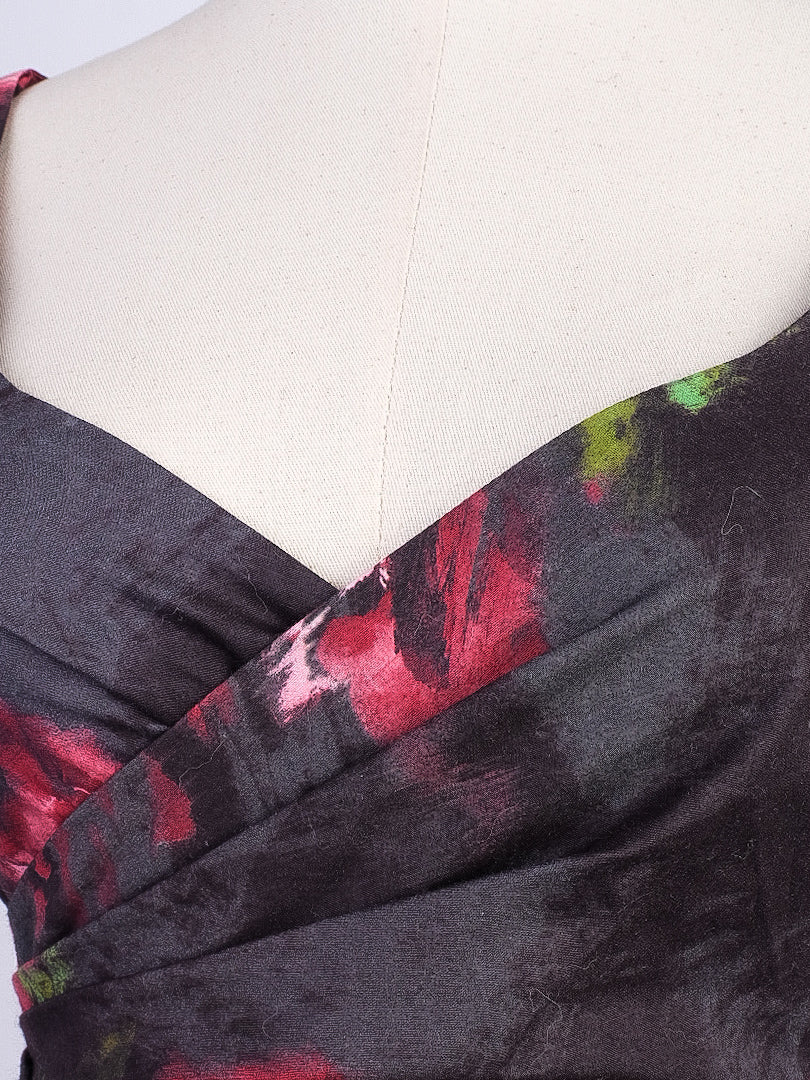 Talbot Runhof Floral Dress Excellent Condition Cotton Size N/A