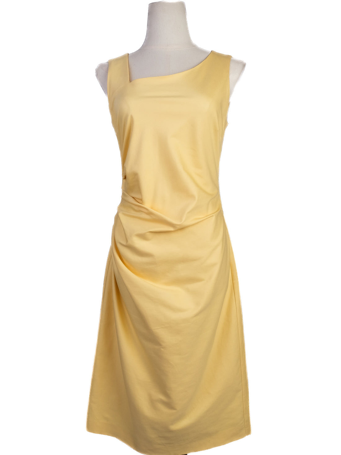 Max Mara Yellow Silk Dress Sleeveless Excellent Condition