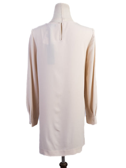 NEW Antonelli White Silk Tunic Blouse Size XS for Women