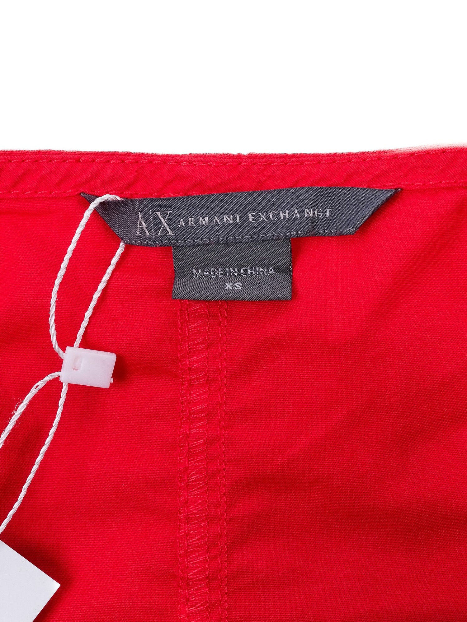 Excellent Armani Exchange Red Halter Top XS Polyester with Pockets