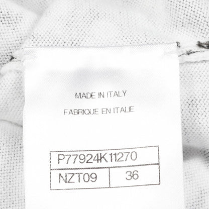 Chanel Gray White Coco Mark T-shirt Cotton P 77924