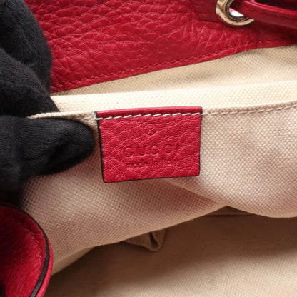 Gucci Bamboo Backpack Backpack Red Leather 370833