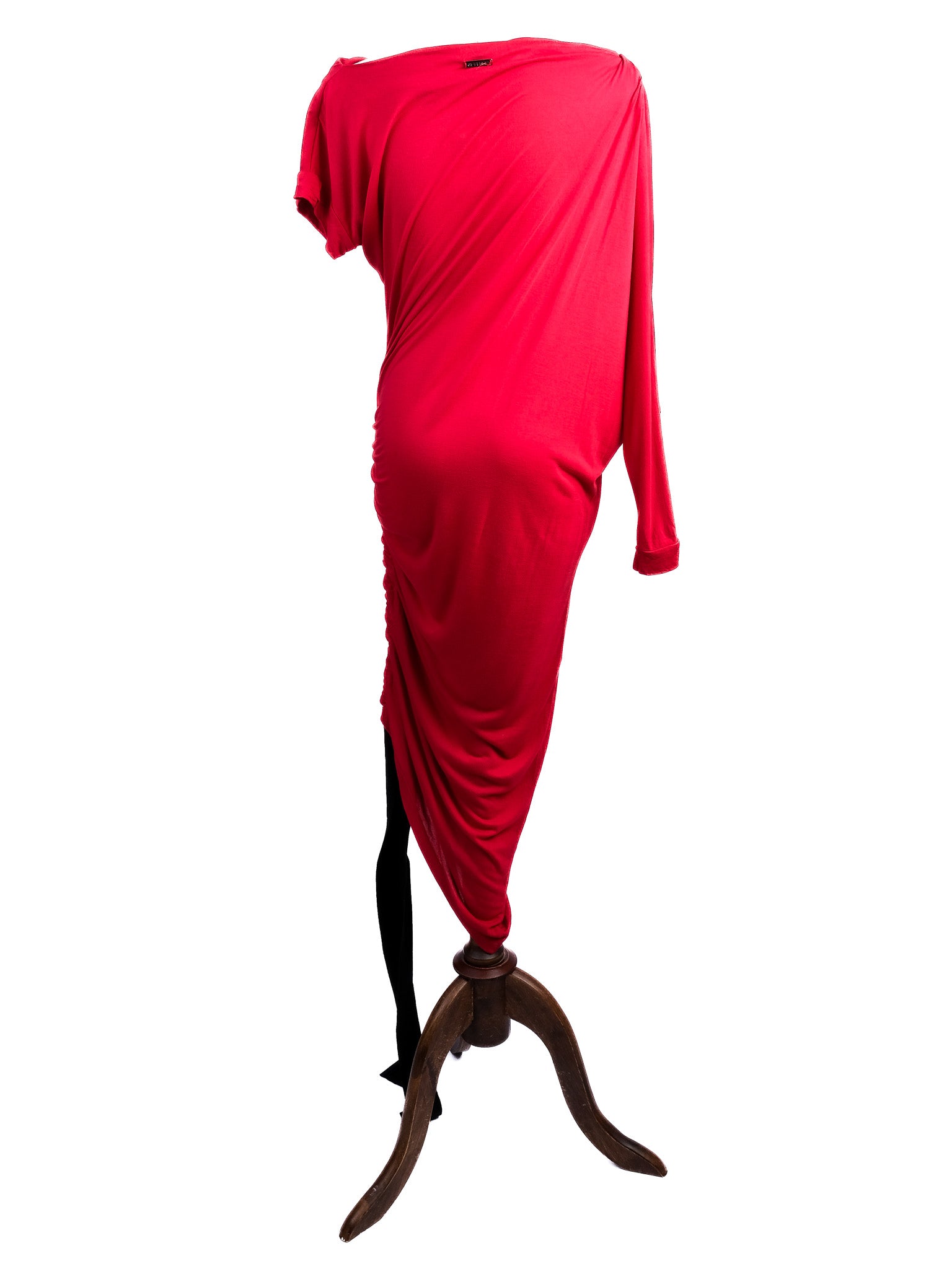 Excellent Gianfranco Ferr� Draped Red Dress Size L Viscose