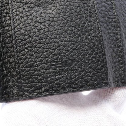 Fendi Selleria Key Holder Black Leather 7ap 011