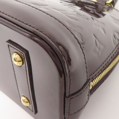 Louis Vuitton Vernis Alma Bb Handmade Shoulder Bag Red Amarante 2way Shoulder Bag M 91678