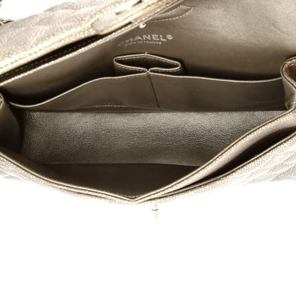 Chanel Classic Double Flap Bag Quilted Caviar Medium