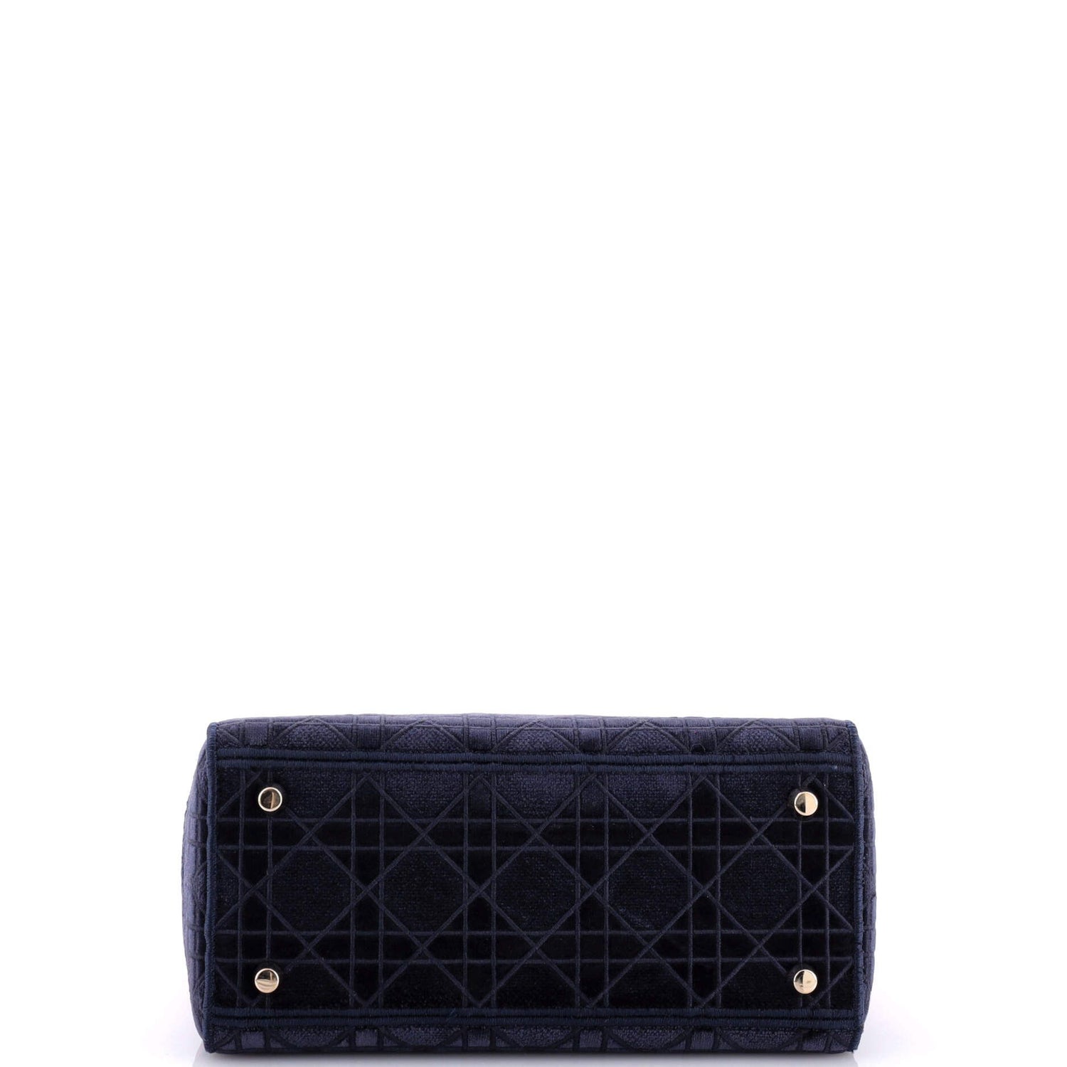 Christian Dior Lady D-Lite Bag Cannage Embroidered Velvet Medium