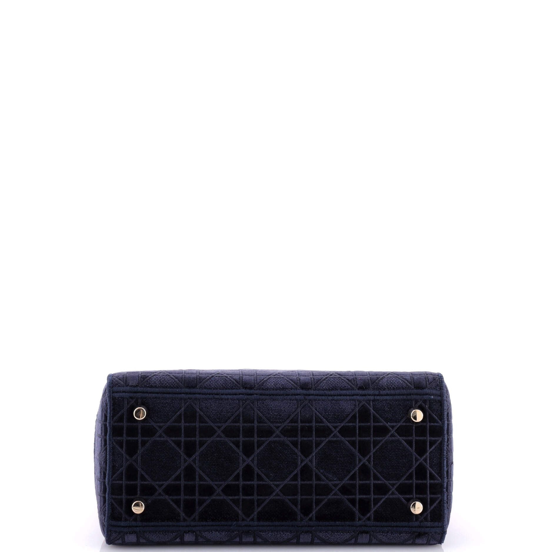Christian Dior Lady D-Lite Bag Cannage Embroidered Velvet Medium