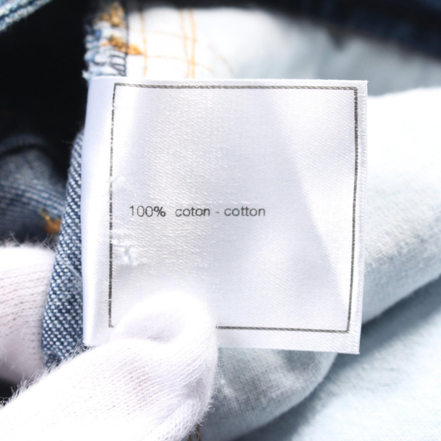 Chanel Blue Coco Mark Button Denim Pants Cotton P 12507v 07228