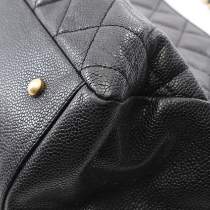 Chanel Black Matelasse Handbag Calfskin (cowhide)