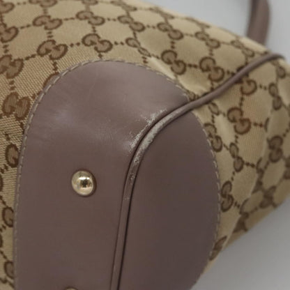 Gucci Gg Canvas Tote Bag Beige Gold 257061 Auth