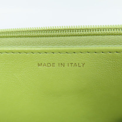 Chanel Green Cowhide Leather Woc Wallet On Chain Golden Cross Shoulder Back Bag Calfskin (cowhide) Ap 31