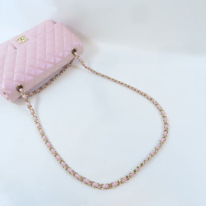 Chanel Caviar Quilted 25 Double Flap Light Pink