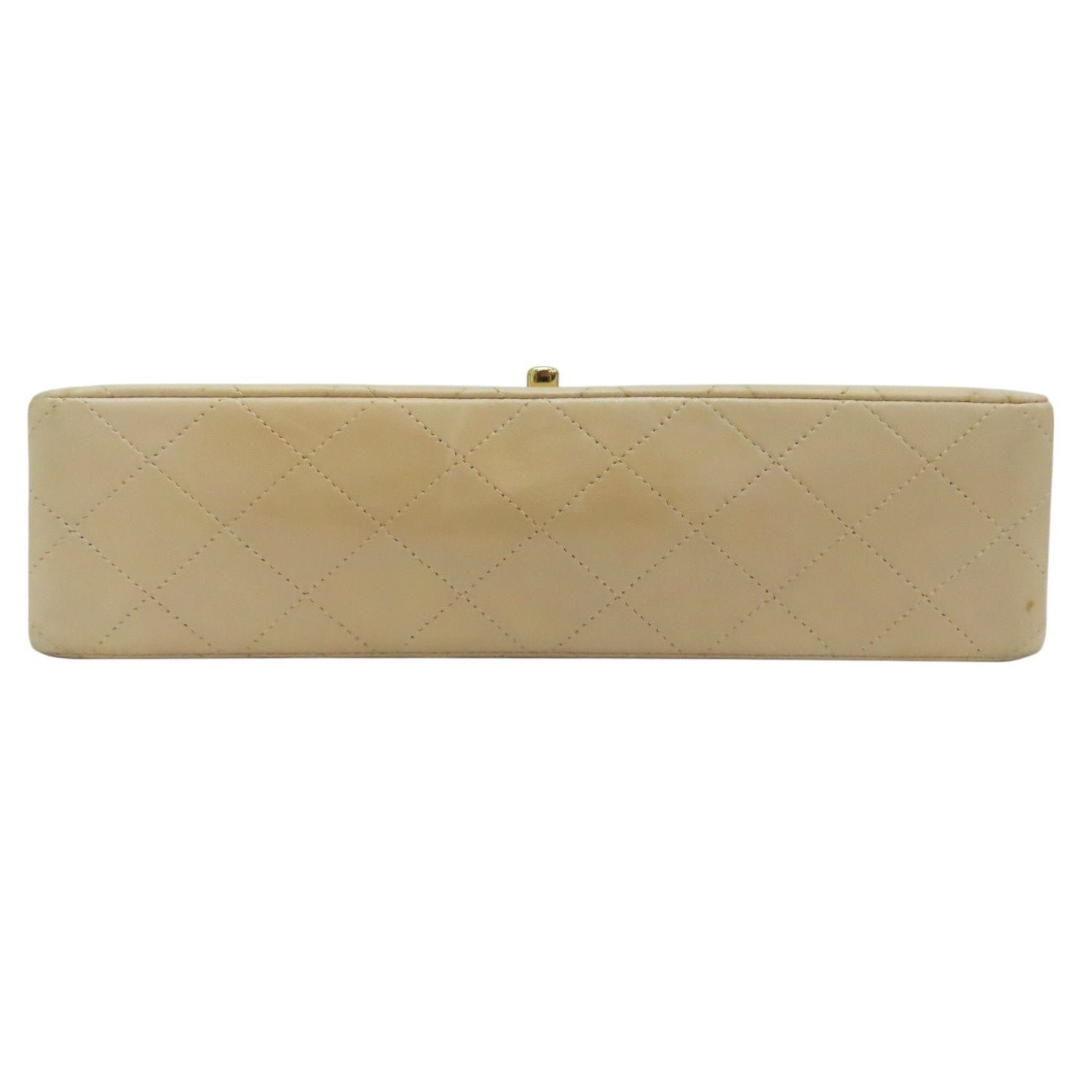 Chanel Matelasse Coco Mark 25 Shoulder Bag Lambskin Beige Gold Metal (no Card)