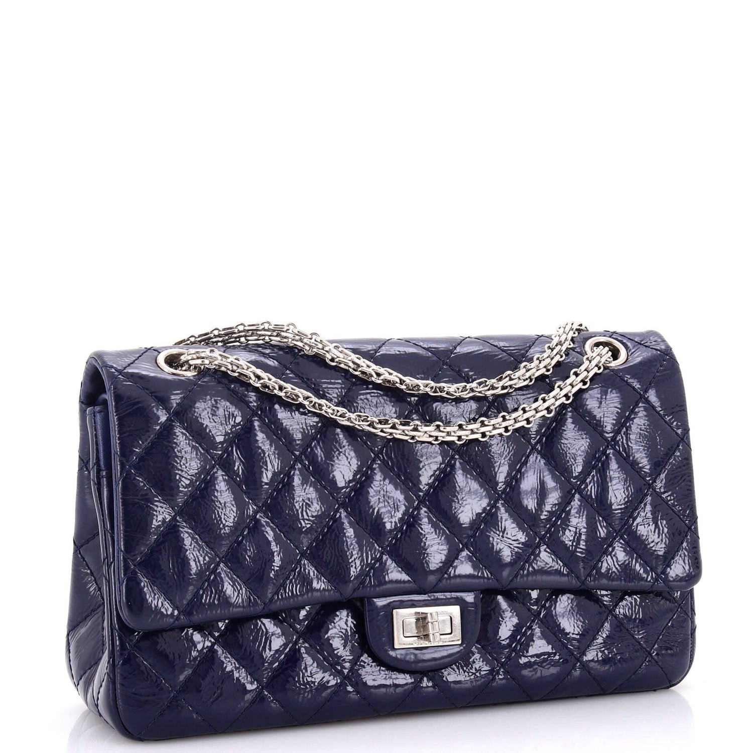 Chanel Reissue 2.55 Flap Bag Quilted Crinkled Patent 226