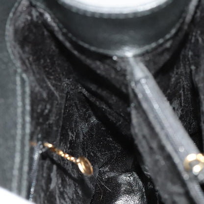 Gucci Bamboo Hand Bag Suede Black Gold 02 123 0260 Auth