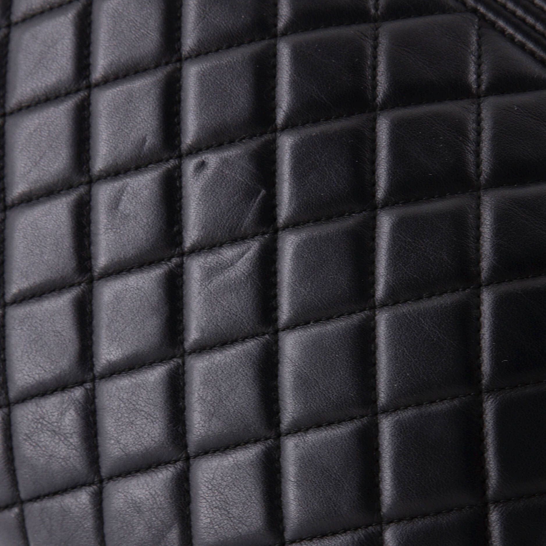 Chanel Boy O Case Clutch Quilted Lambskin Medium