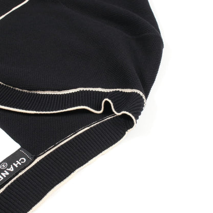 Chanel Black White Dress Cotton P 47675k 06010