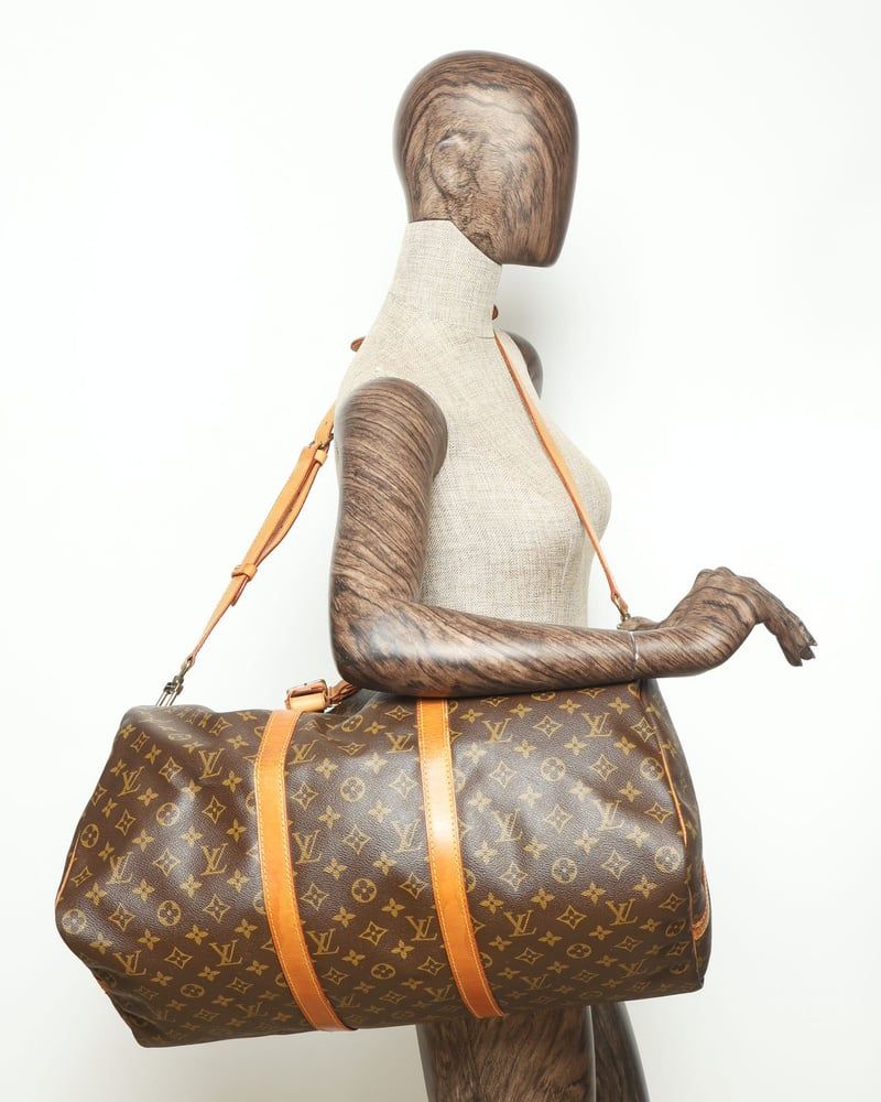 Louis Vuitton Monogram Keepall Bandoliered 50 Weekend Bag