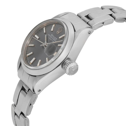 Rolex Perpetual Date 26mm Steel Slate Dial Ladies Automatic Watch 6916