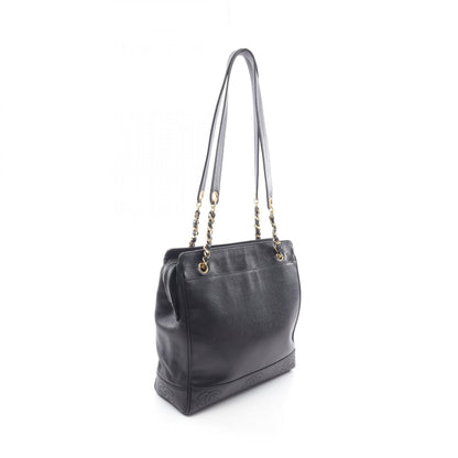 Chanel Black Trip Luco Co Tote Bag Calfskin (cowhide)