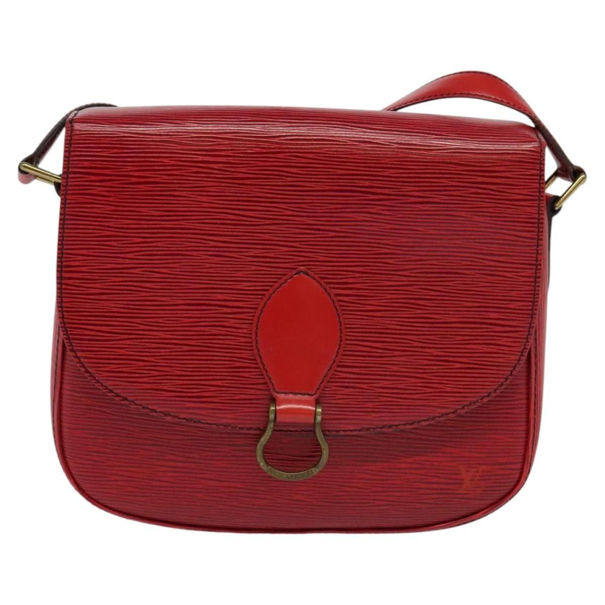 Louis Vuitton Epi Saint Cloud Gm Shoulder Bag Red M 52197 Lv Auth