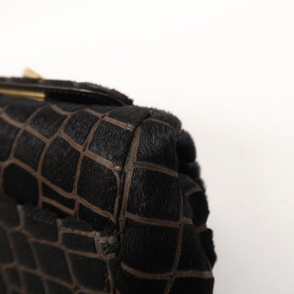 Chanel Black Horsehair 2.55 Chain Shoulder Gold Chain Shoulder Back Bag Black Shoulder Bag Ot