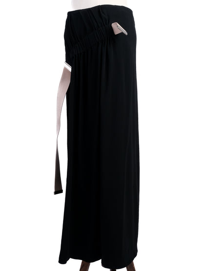 Excellent Acne Studios Black Viscose Skirt Size M with Side Straps